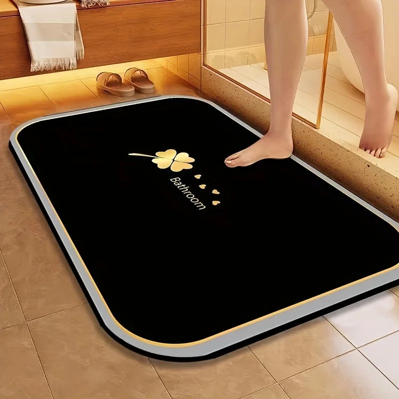 Alfombrilla de baño de diatomita de secado rápido, superabsorbente y antideslizante