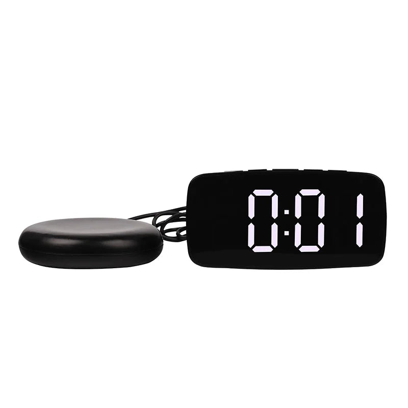 Super Loud Vibrating Alarm Clock with Bed Shaker Multifunctional Dual USB for Heavy Sleeper Deaf Hard of Hearing Snooze