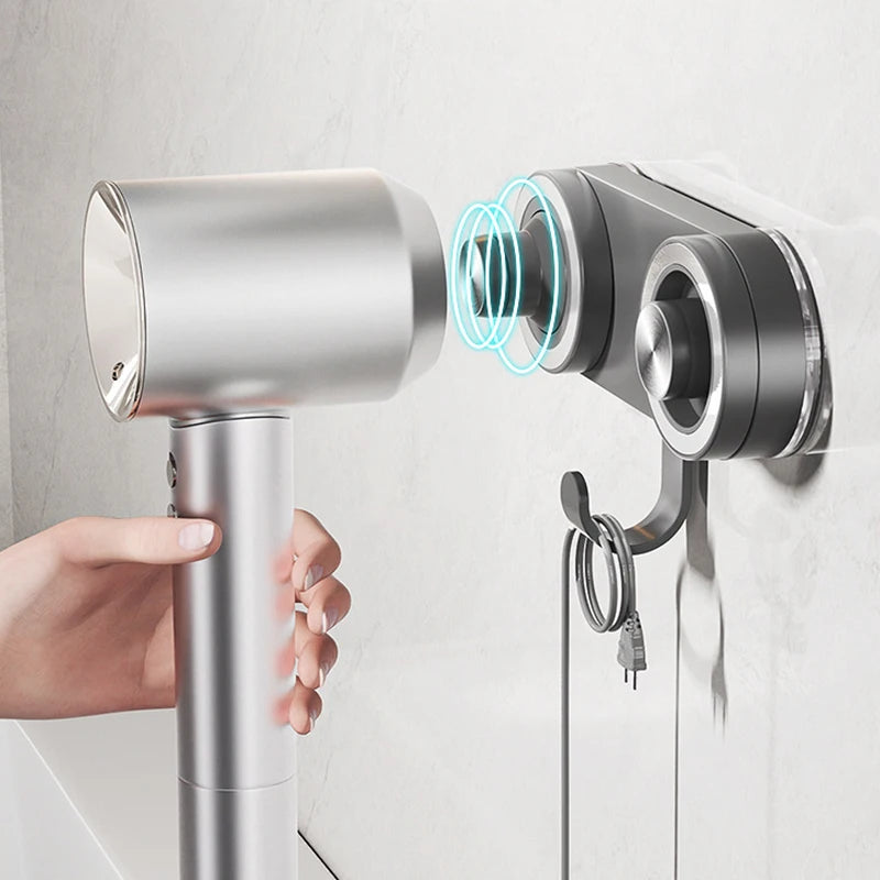 No-Drill Magnetic Hair Dryer Holder for High-Speed Dryers