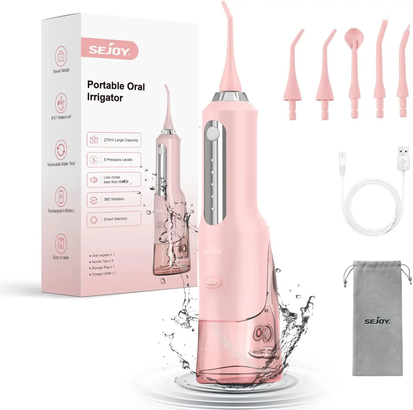 Cordless Electric Water Flosser for Powerful Everyday Oral Care