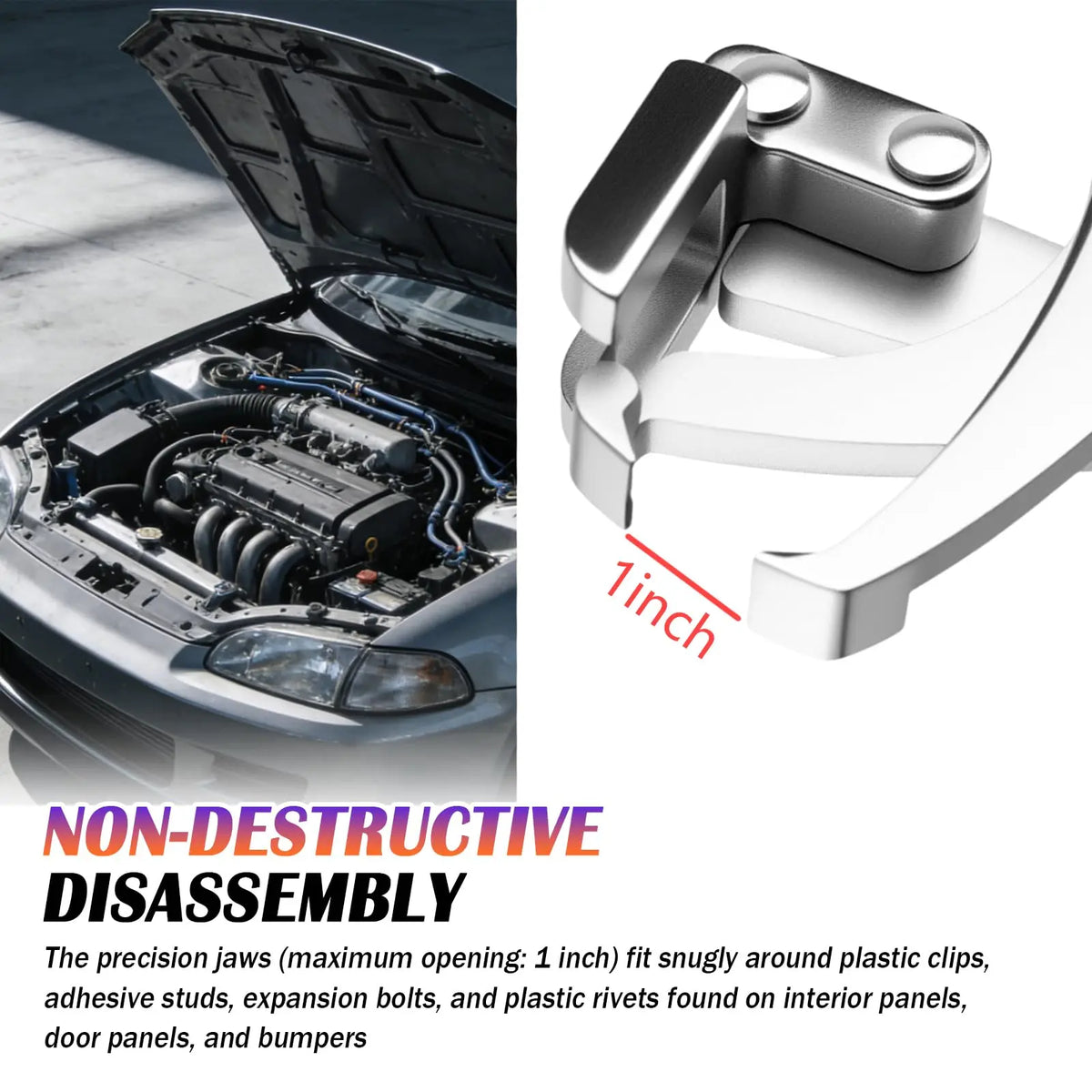 Car Trim Clip Removal Pliers with Spring-Loaded Handle