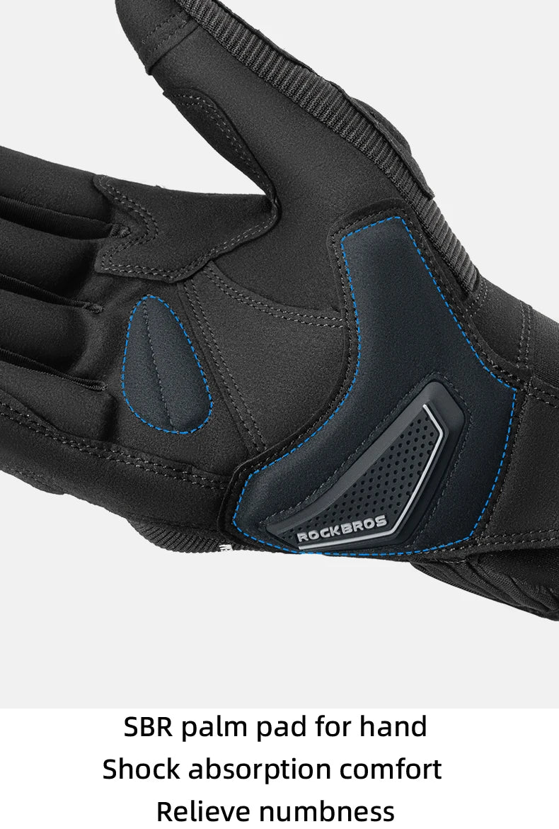 Full Finger Cycling Gloves with Shock-Absorbing Palm Pad