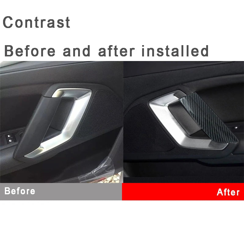 2pcs Car Door Handle Trim Covers for Peugeot 408 308 308S