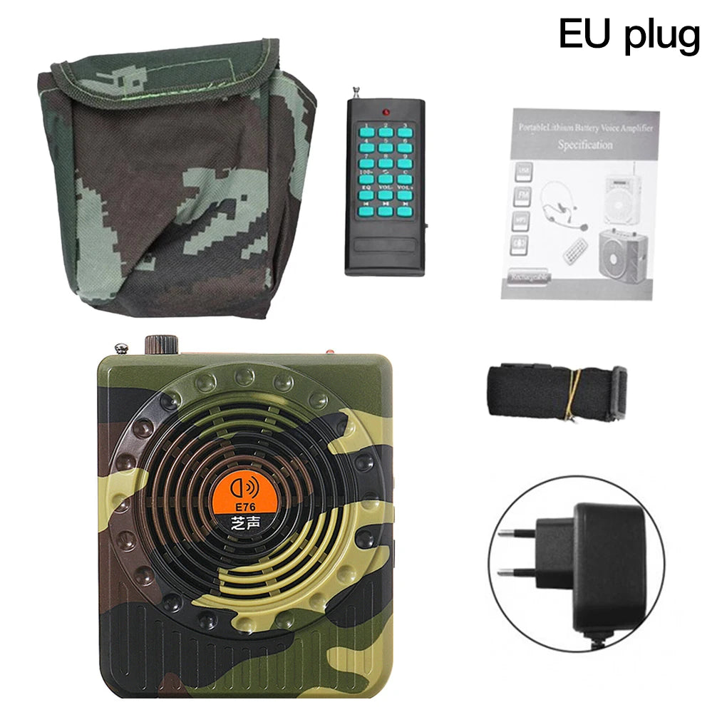 E76 Professional Small Size Sound Amplifiers Decoy Calling Speaker Hunt Tool Remote Remote Control Amplifier Sound Amplifiers