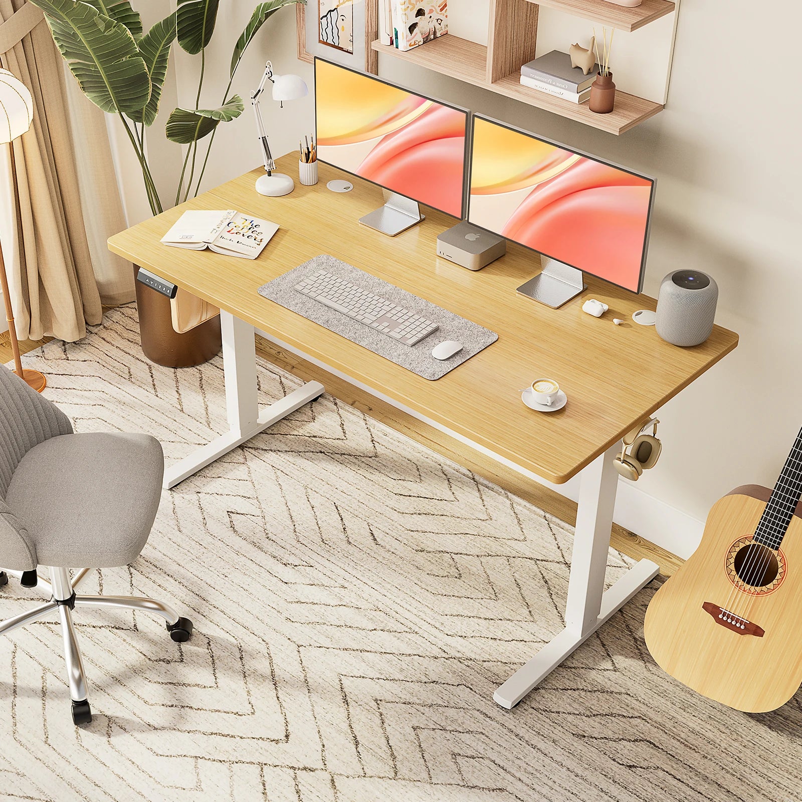 Electric Height Adjustable Standing Desk with Memory Settings