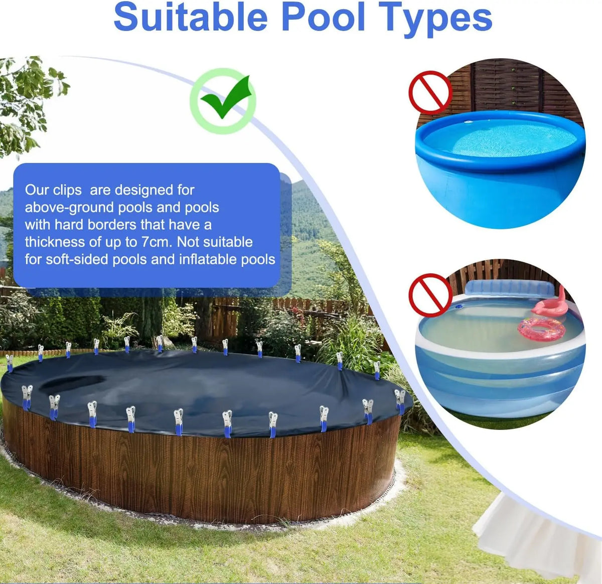 Molas para coberturas de piscina, embalagens de 6 ou 12