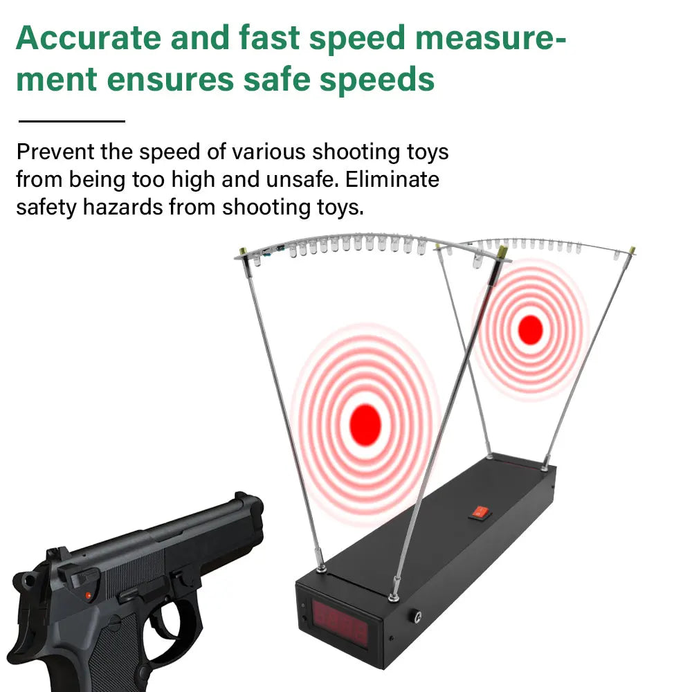 High Precision Chronograph 30-9999 FPS for Shooting Sports with Velocimetry Function for Slingshot and Bow Velocity Measurement
