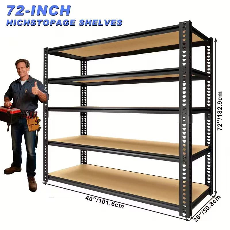 Heavy Duty 3050 LB Garage Storage Rack – 40" Adjustable Steel Shelving