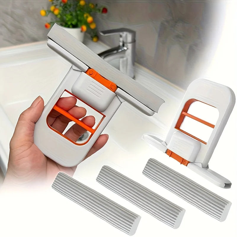 Conjunto de esfregona esponja mini com autotorção
