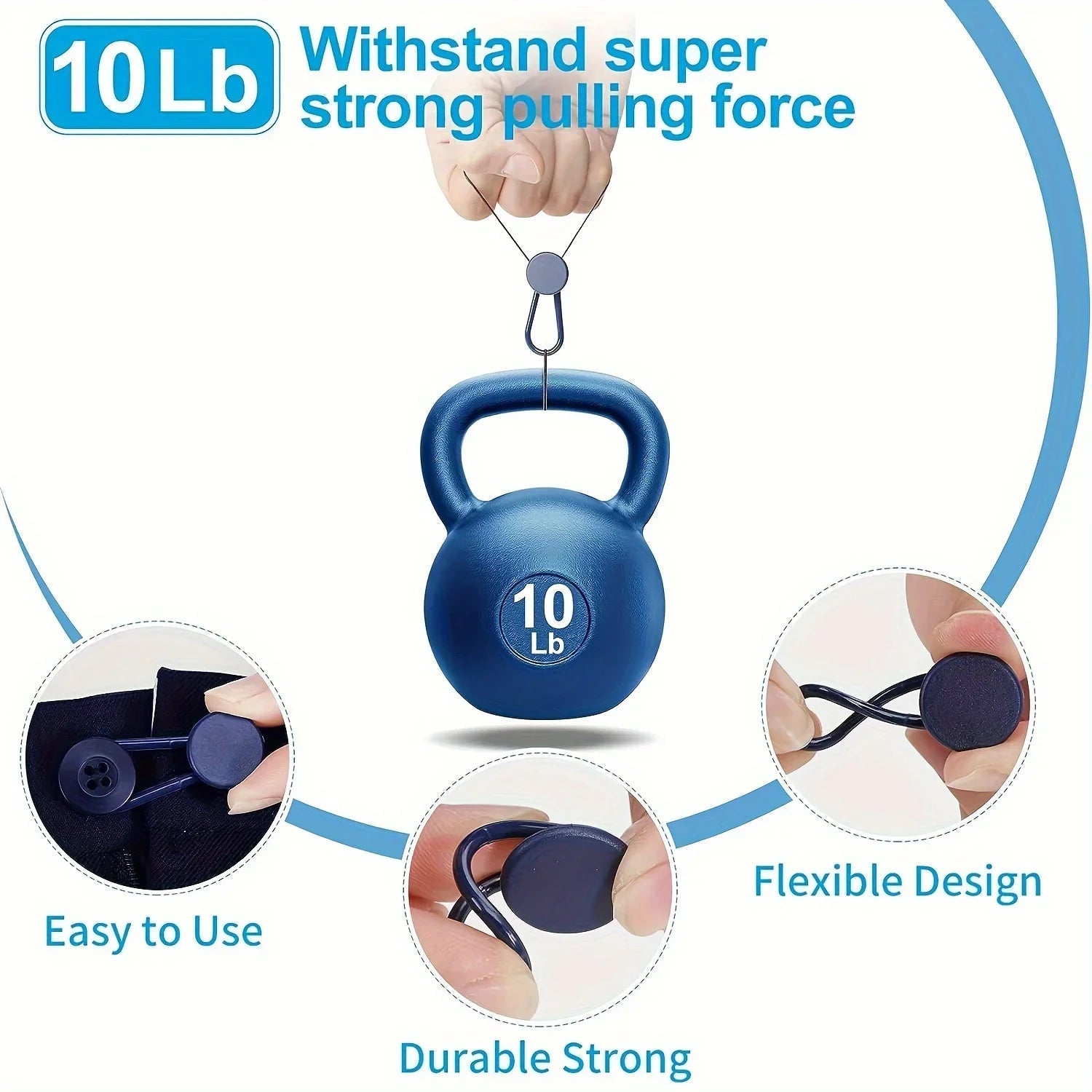 Easy-Adjust 4/12-Pack No-Sew Jean Waist Extenders - Adjustable Pants Button Expanders Adds 1-1.4 Inch Unisex In Khaki/Blue/Black