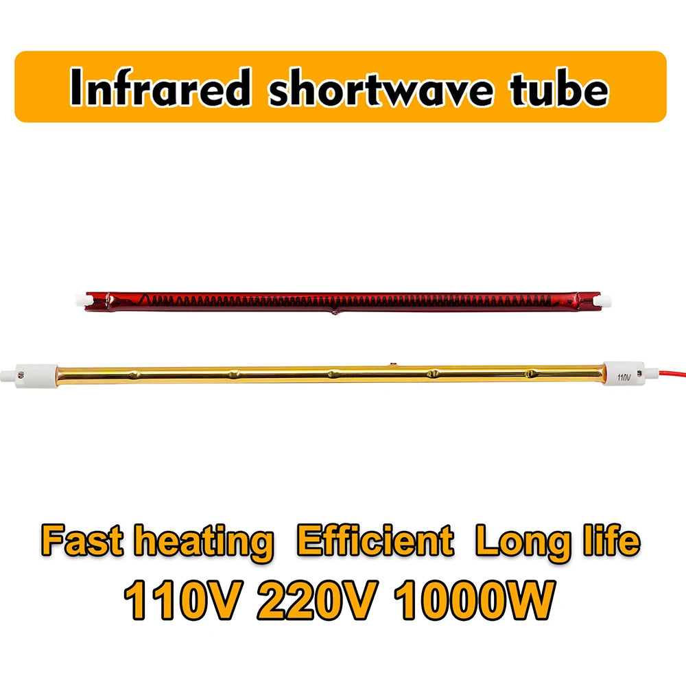 1000W Infrared Halogen Heating Lamp for Paint Drying & Curing