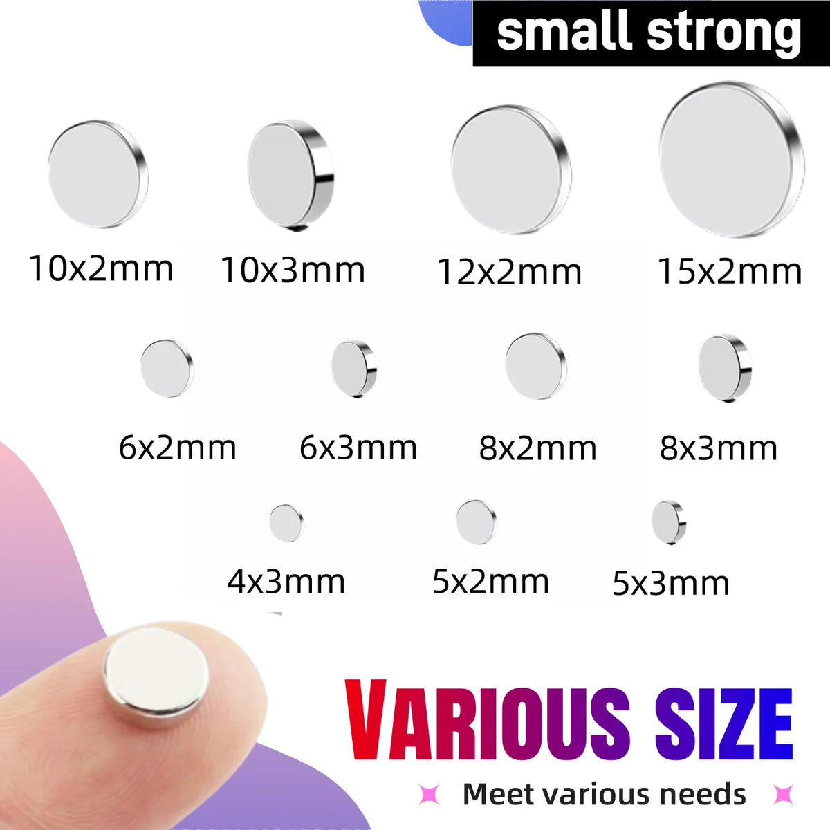 Veľmi silné magnety pevné kotúčové magnety pre chladničku, budovu, vzdelávanie, DIY, remeslá, 4x3 5x2 5x3 6x3 8x2 10x2 10x3