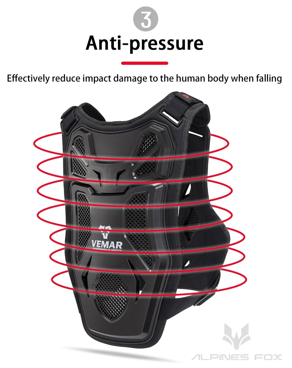 Chaleco protector de armadura para motocross todo terreno para pecho y espalda