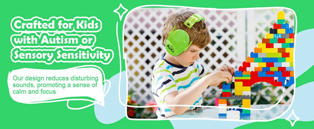 ZOHAN Kids Hearing Protection Earmuffs Baby Ear Defenders Noise Reduction Earmuff For Autism Children Toddlers Reading Sleeping