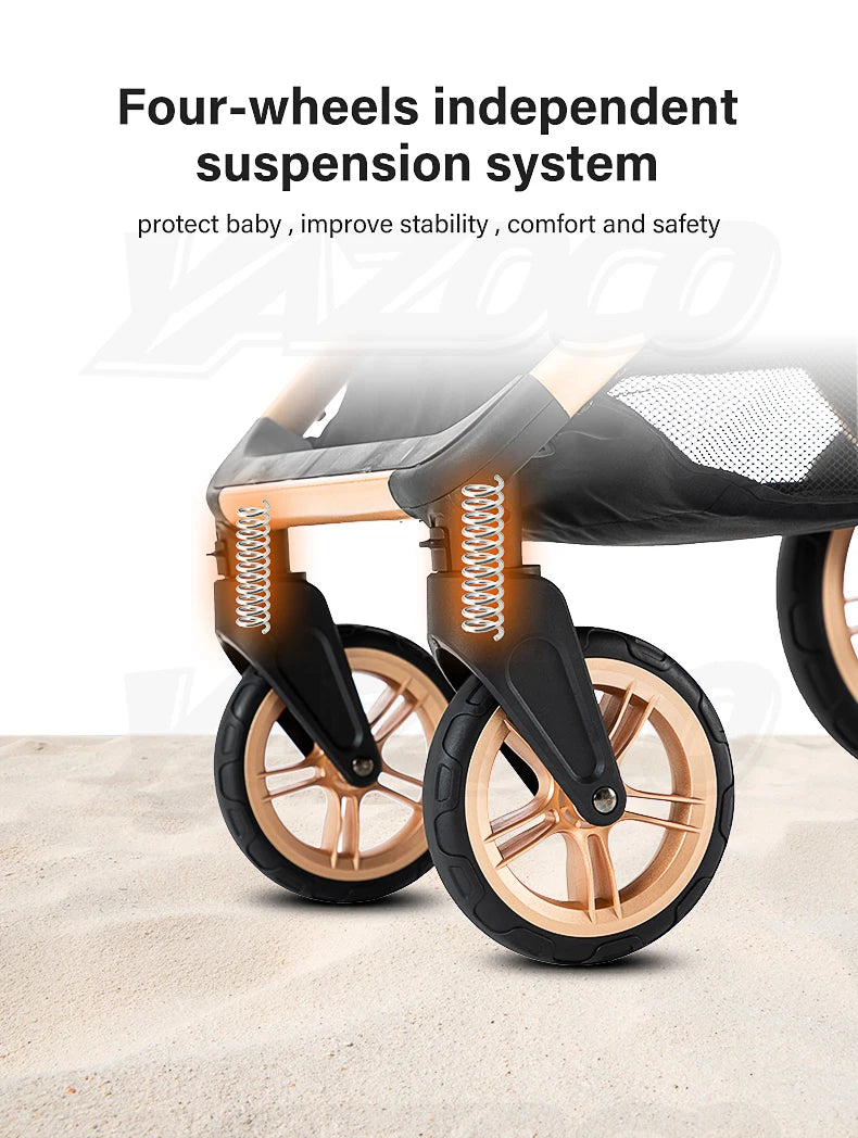 3‑in‑1 Luxury Baby Stroller Travel System