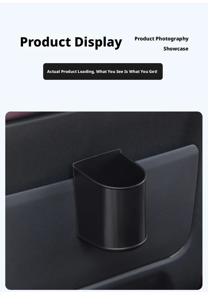 SEAMETAL Universal Car Door Cup Holder Box Extra Large Opening Multi-Functional Back Clip Storage Bucket Waterproof & Leakproof