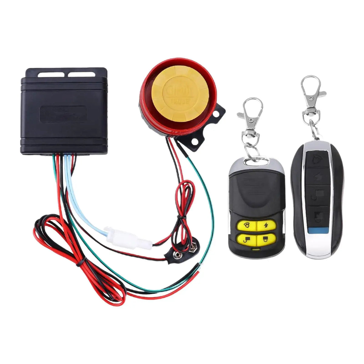 12 V Motorcycle Alarm with Two Remotes and 125 dB Siren
