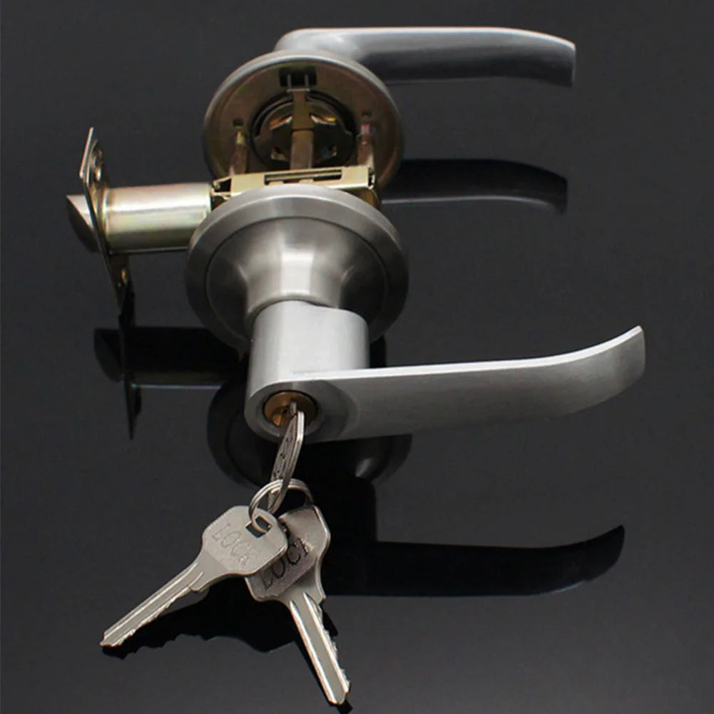 Keyed Door Lever Handle Set with 3 Keys