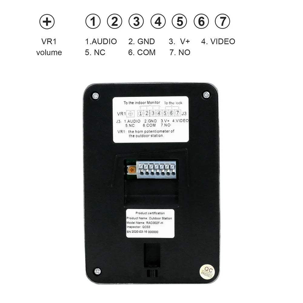 Karmen Video Doorbell Intercom 1080P Wide-Angle Touch Screen