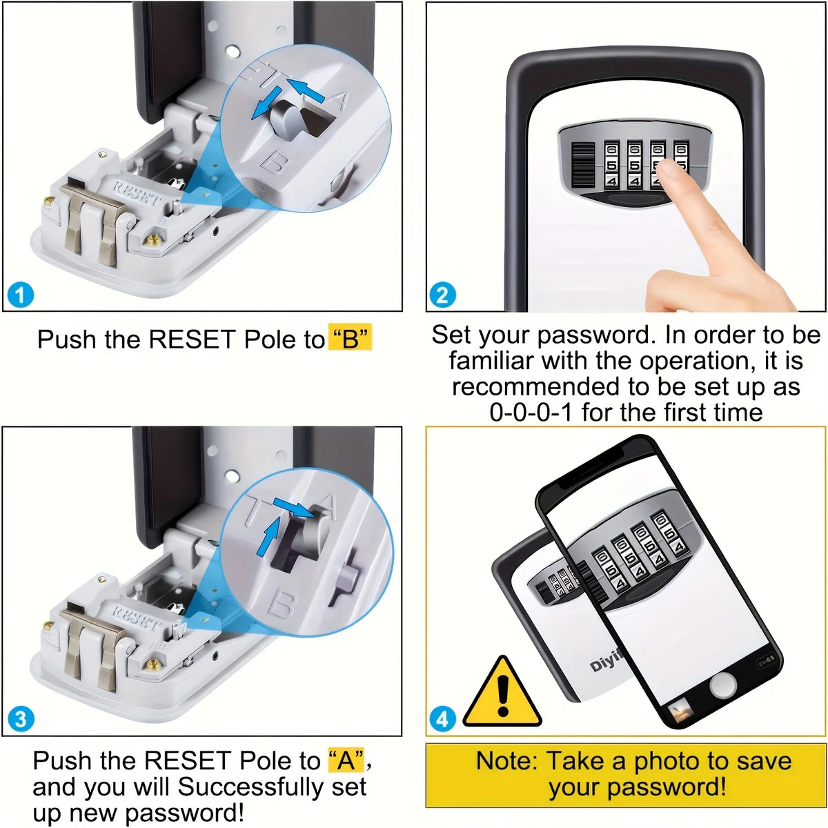 Wall-Mount Combination Key Safe
