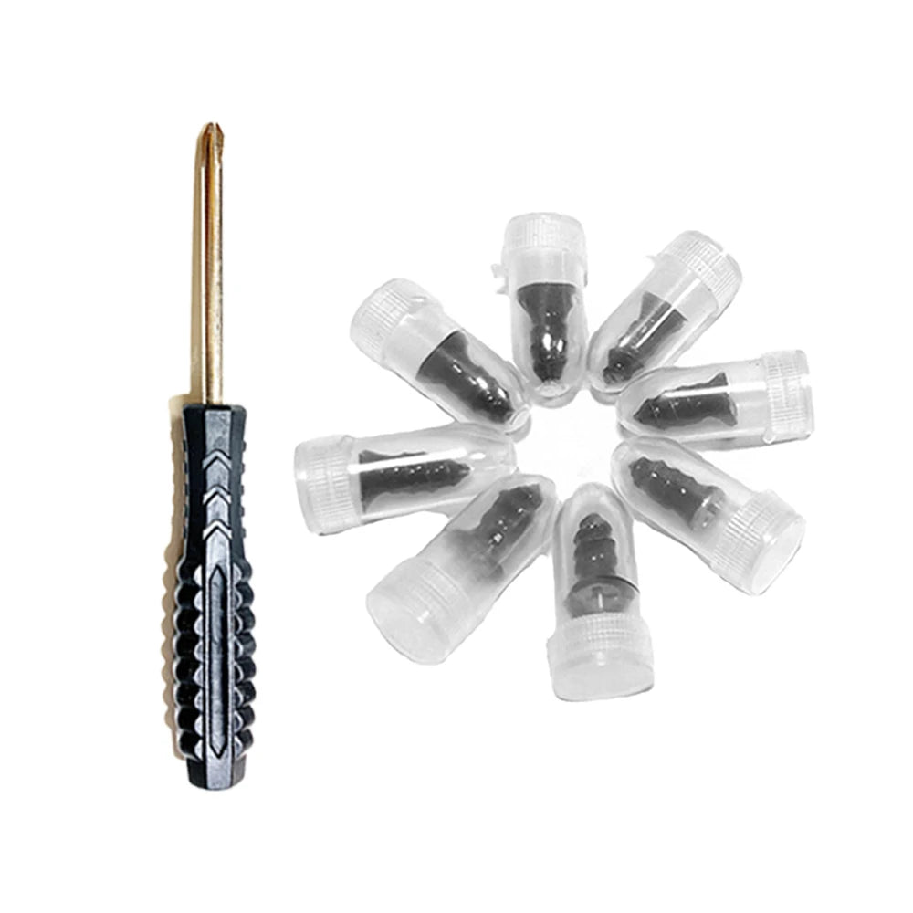 21-10PCS Vacuum Kit de réparation de pneu véhicule, clou en caoutchouc, ensemble universel, vis de pneu tubeless, outils de réparation, accessoires, kit pour moto et camion