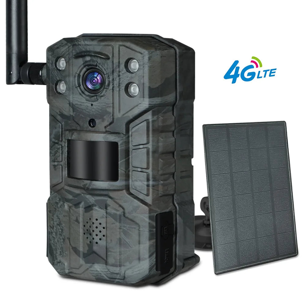 4G LTE Solar Hunting Trail Camera with 14MP and 30M Night Vision