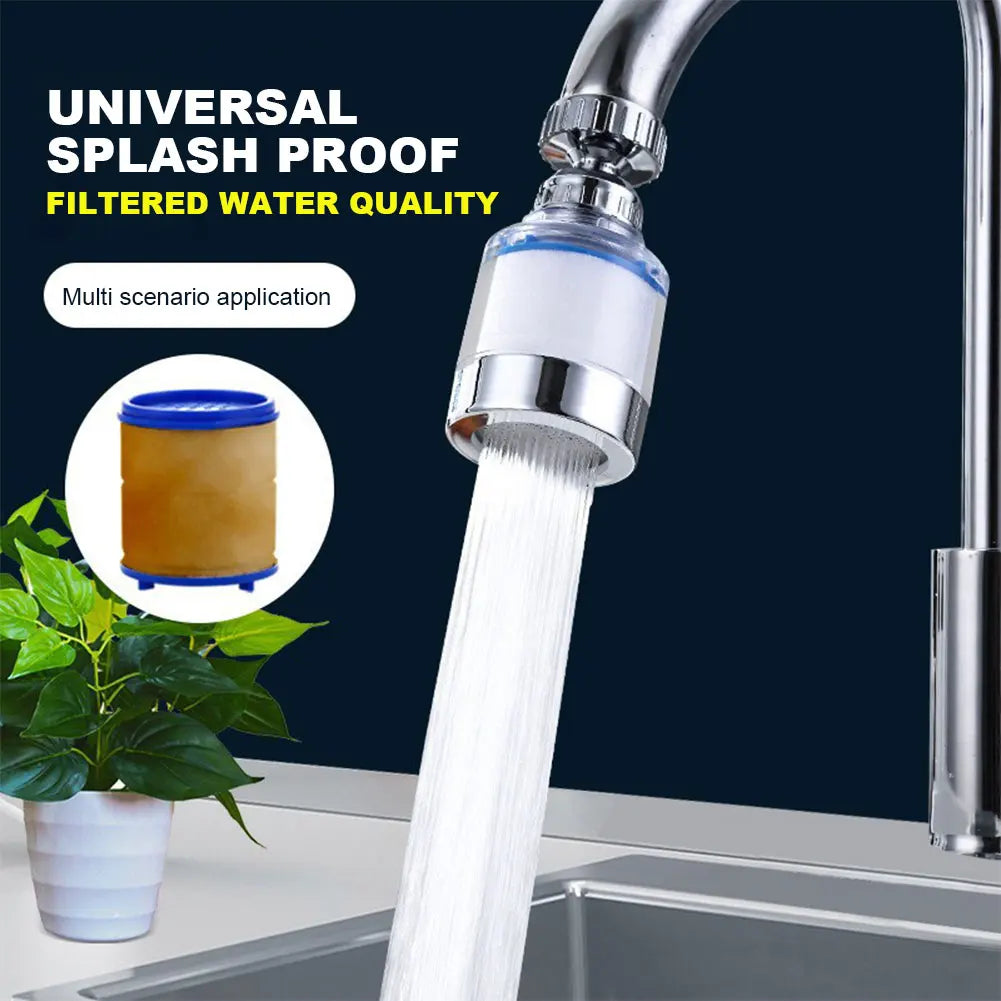 Filtro de agua para grifo con cabezal giratorio 360° para agua del grifo más limpia