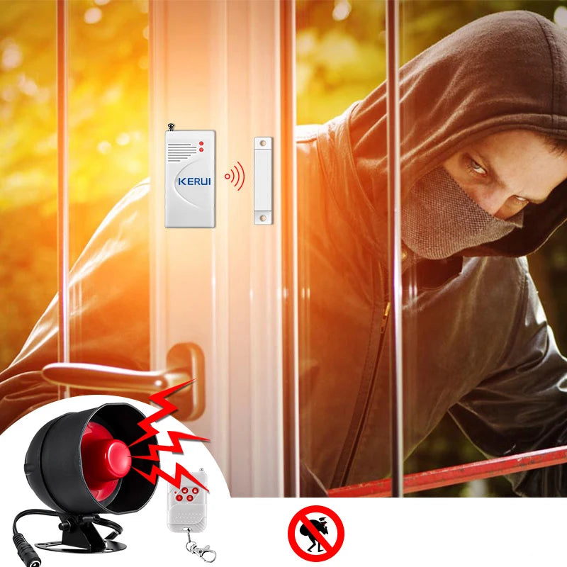 Wireless Home Security Alarm System Kit with Siren, Sensors and Remote