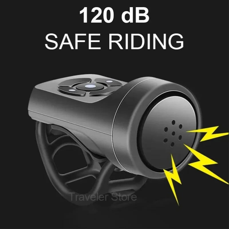Bicycle Electric Bell Bike USB Charging Horn MTB Mountain Bike Warning Safety Ring Waterproof Bell Cycling Accessories