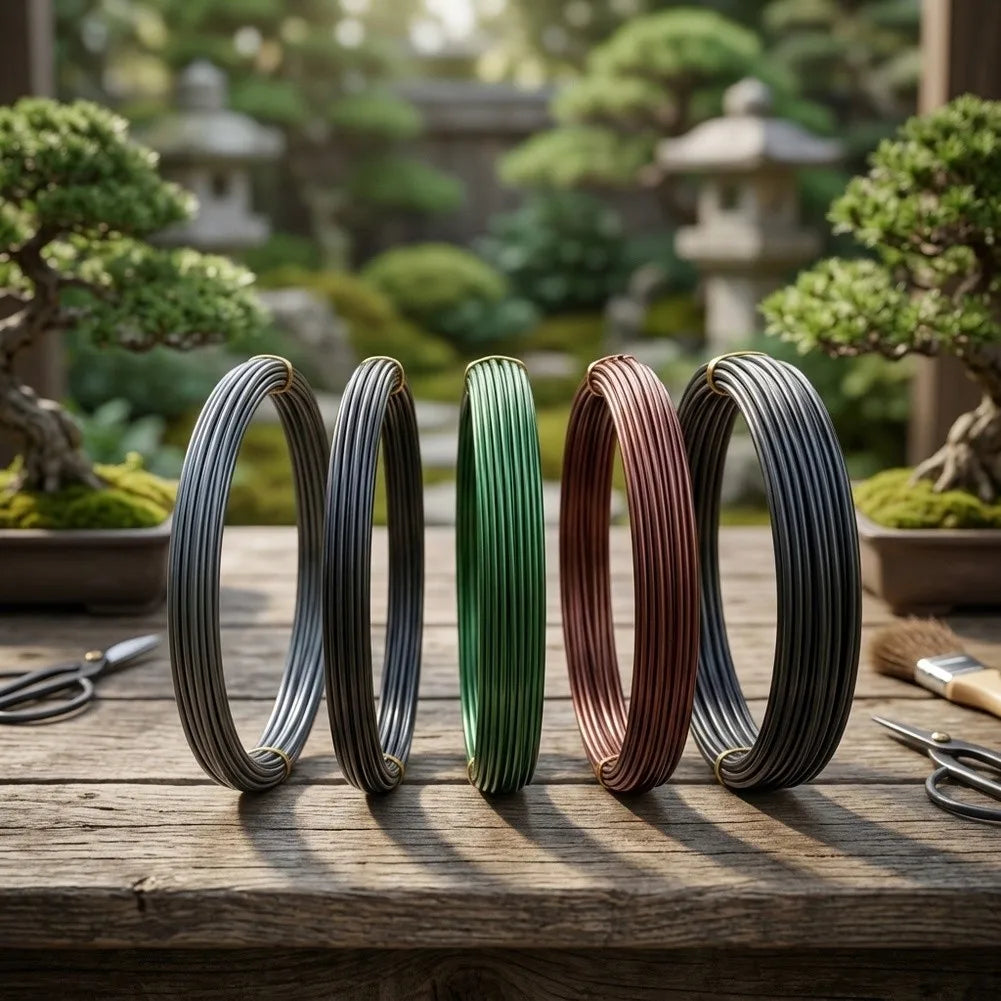 Kit de fio de treino para bonsai com corta-fios