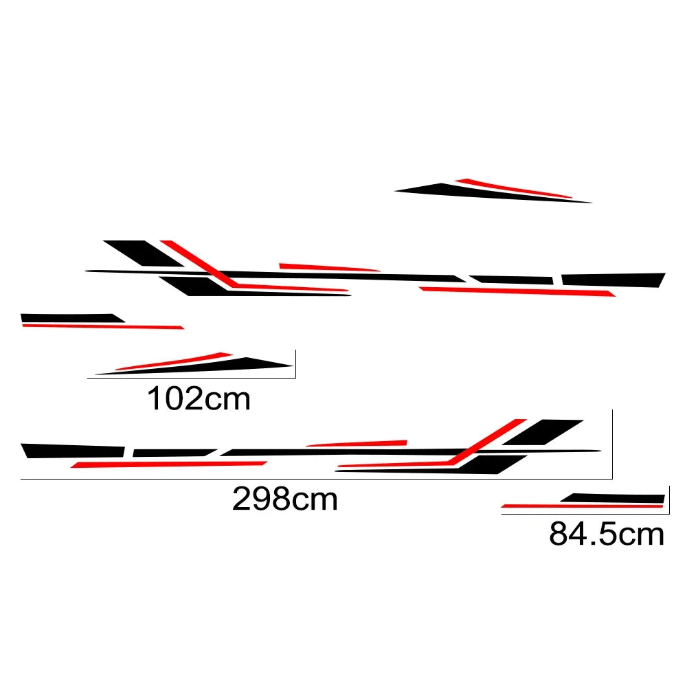 6 Piece Motorhome Stripe Vinyl Stickers for RV, Caravan & Camper Van