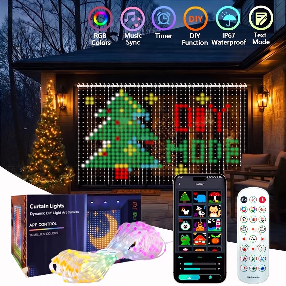 RGB závěsové osvětlení ovládané aplikací - velikostní varianty
