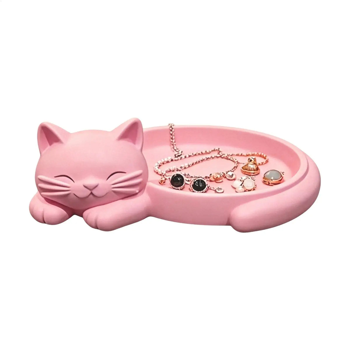 Cat-Shaped Jewellery Tray in Plastic for Rings and Earrings
