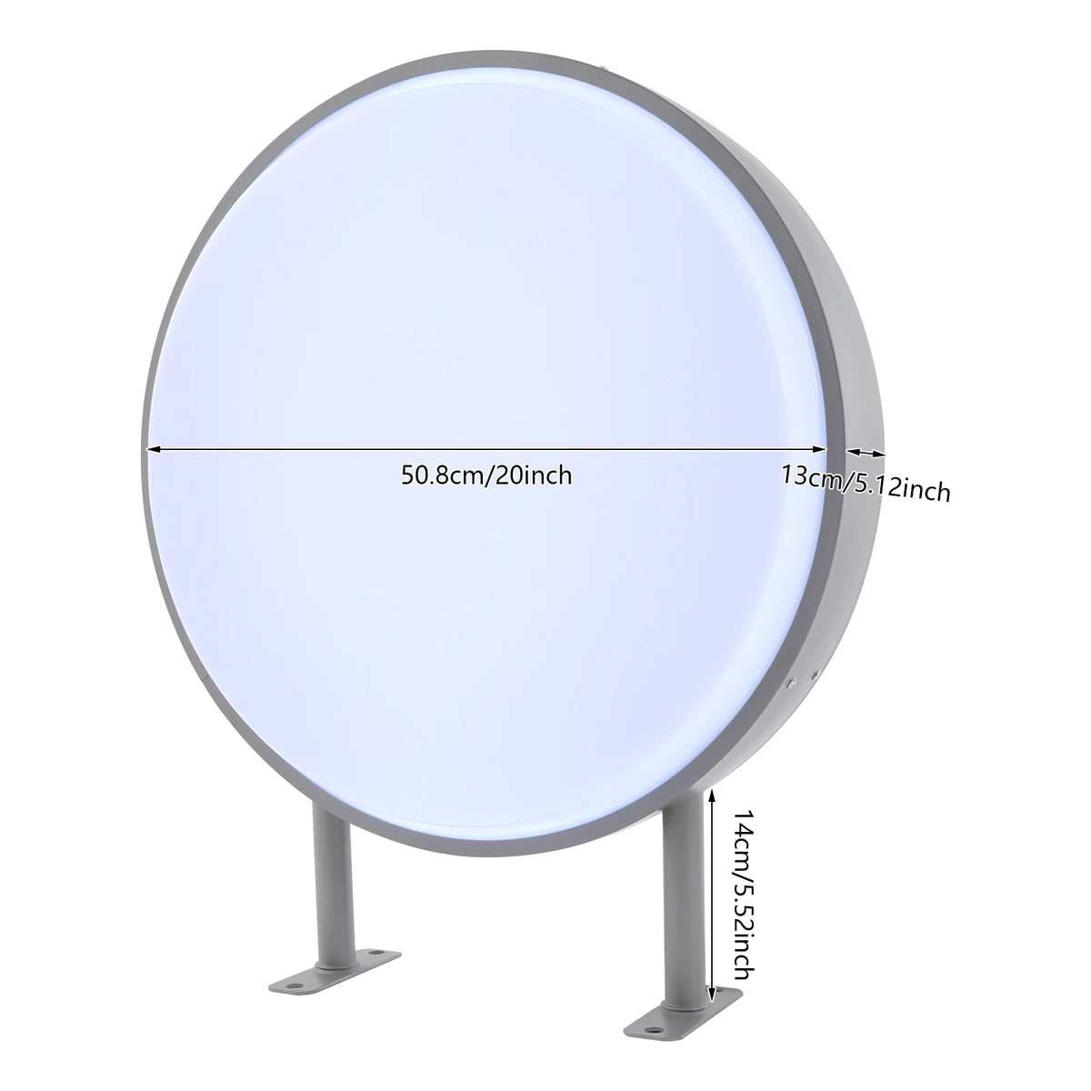 Doppelseitiger runder LED-Leuchtkasten — 50,8 cm
