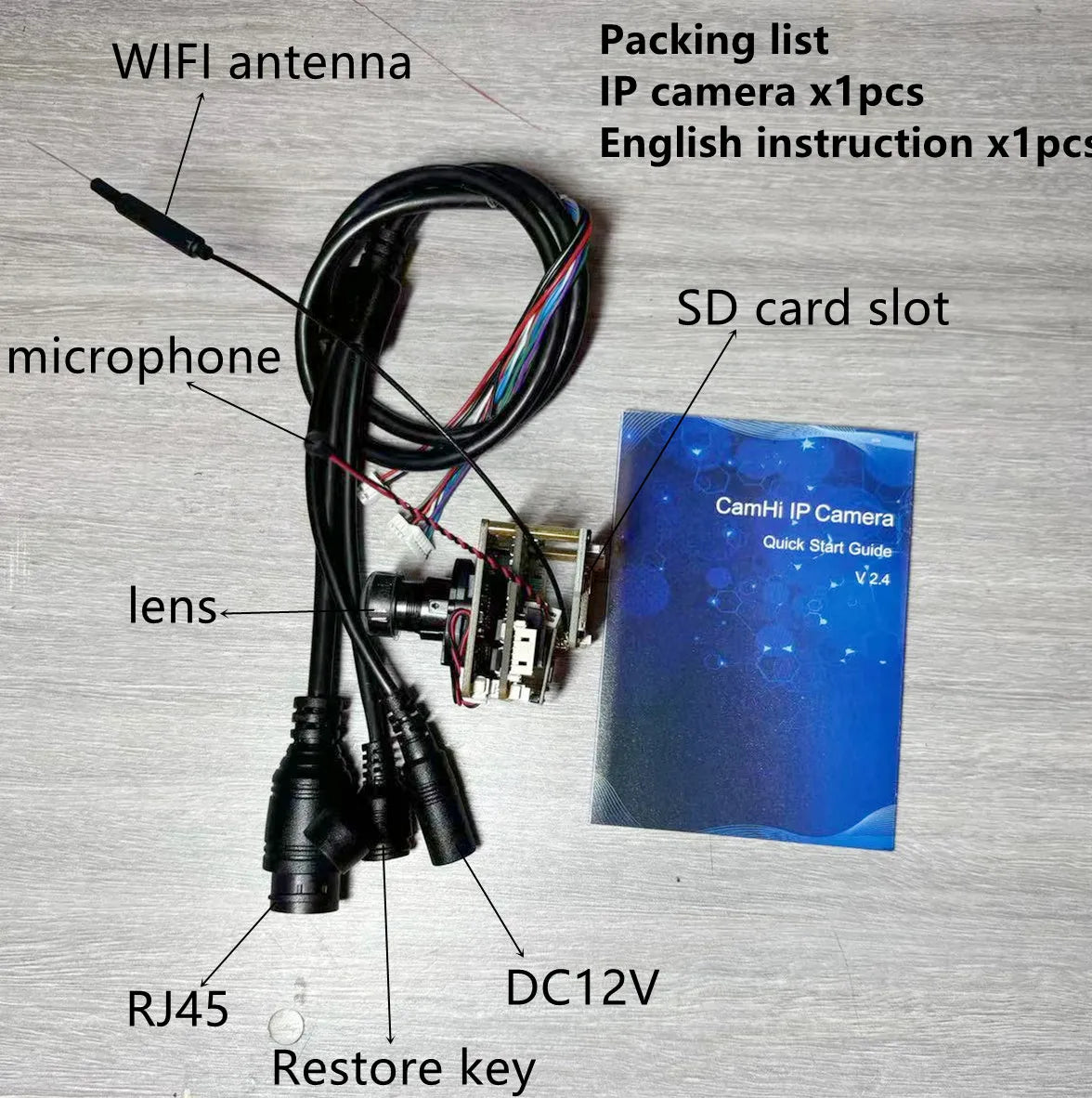 4G SIM Card IP Network WiFi 4K 8MP Camera Module