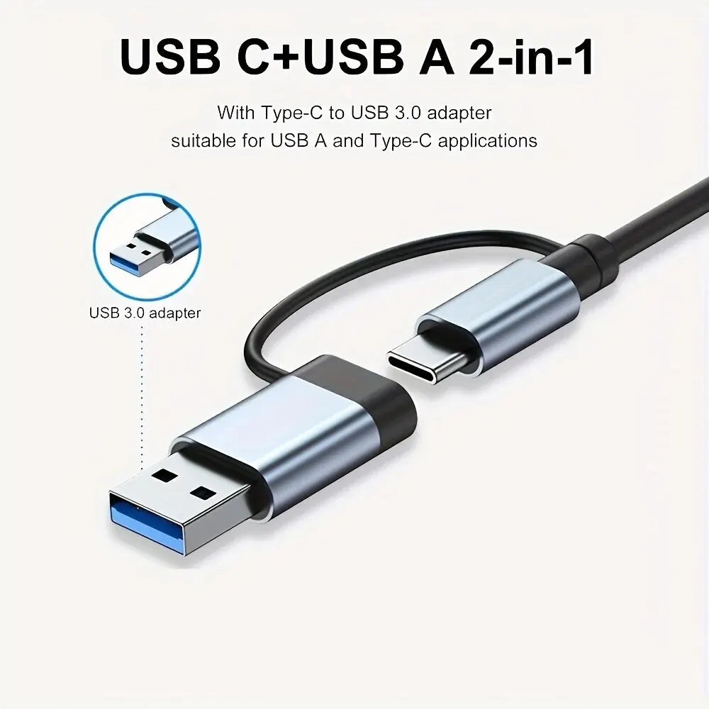 USB-hubb med sju portar och USB-A- eller USB-C-alternativ