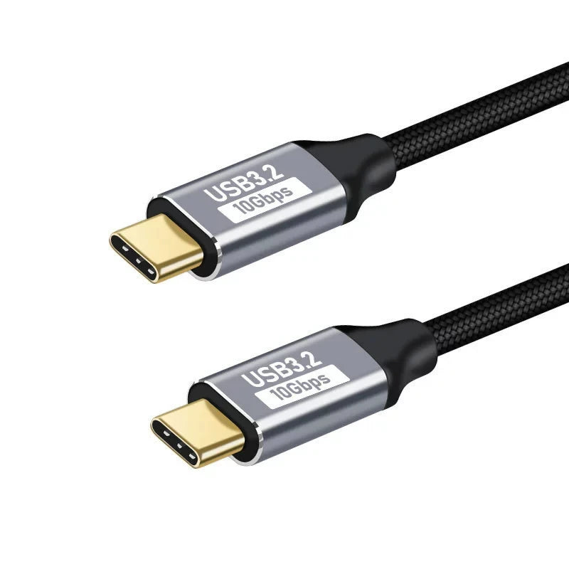 USB-C-forlængerkabel med vinklet stik, 100W og 10Gbps