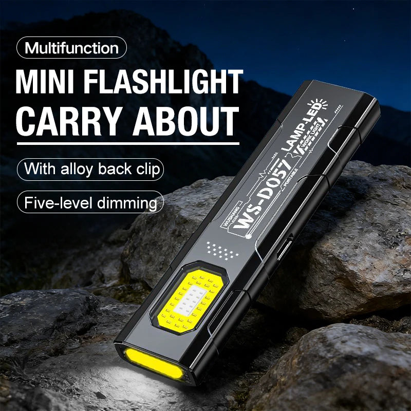Mini Rechargeable Work Light with Magnet and Clip