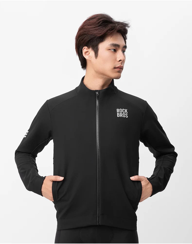 Men’s Thermal Cycling Jacket Windproof Fleece Bike Coat