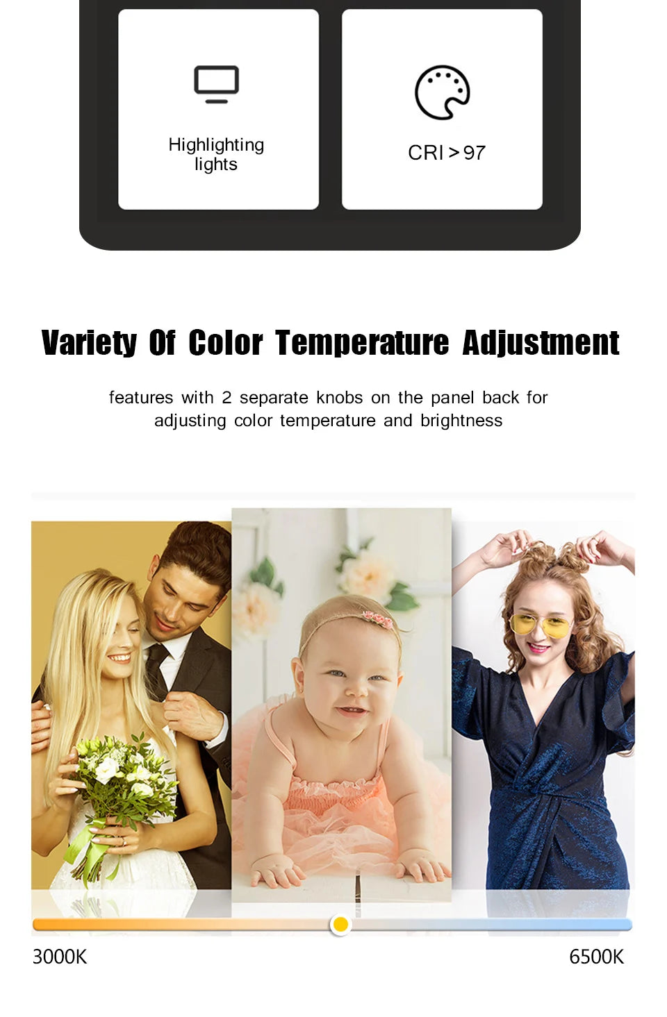 LED Video Lights Conference Photography Lighting Selfie Light Photo Studio Lamp With Tripod for Shoot Live Streaming TikTok Zoom