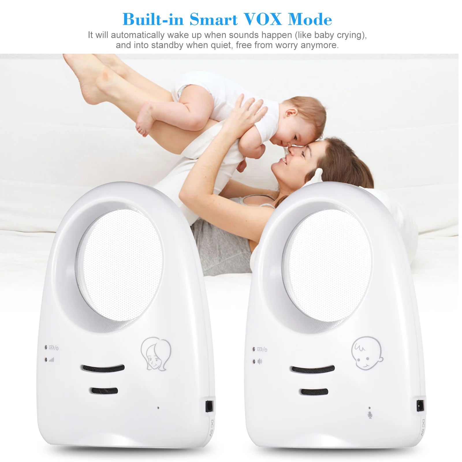 Portable 2.4GHz Wireless Baby Monitor One‑Way Talk