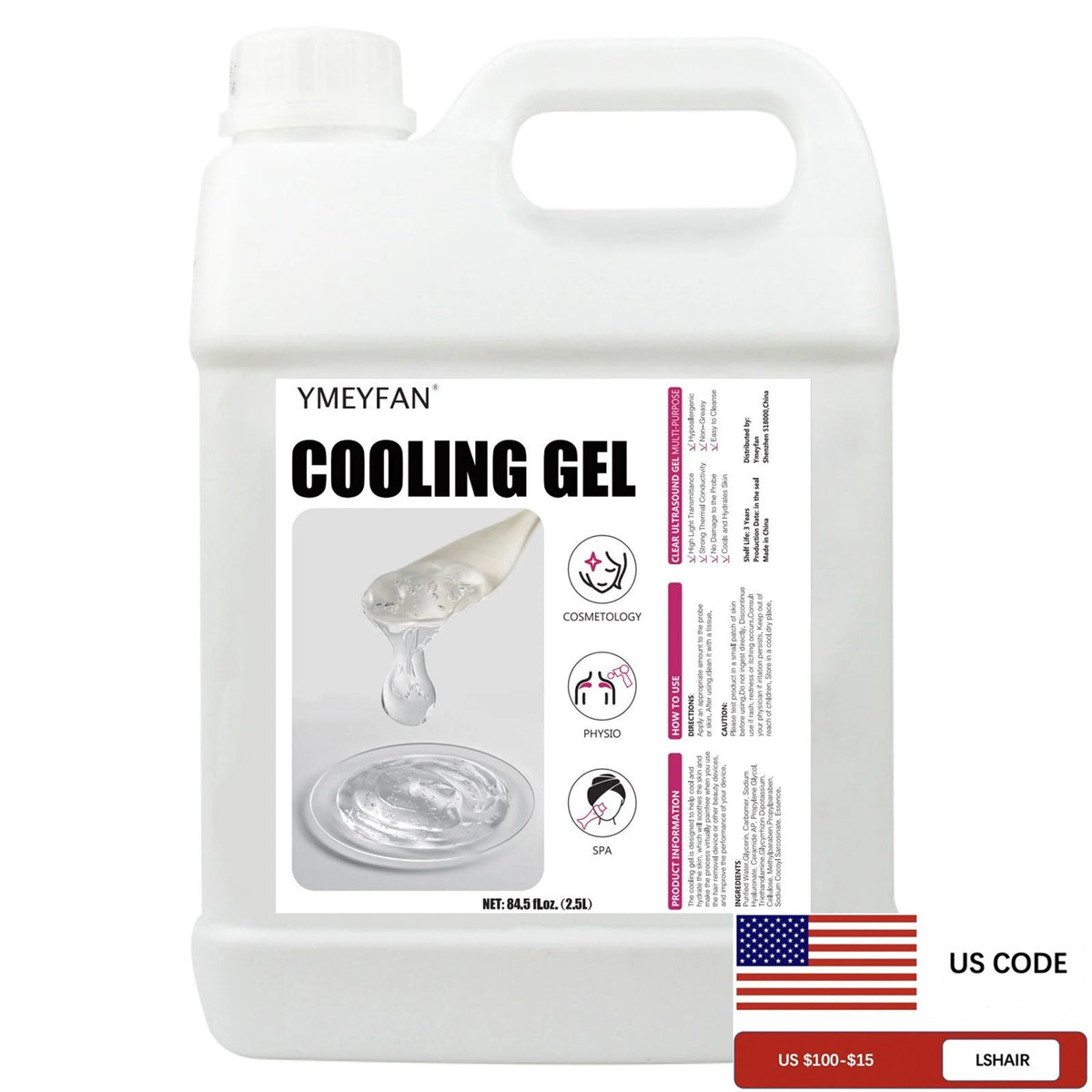Αγώγιμο τζελ για συσκευές ομορφιάς - 500 ml ή 2,5 L