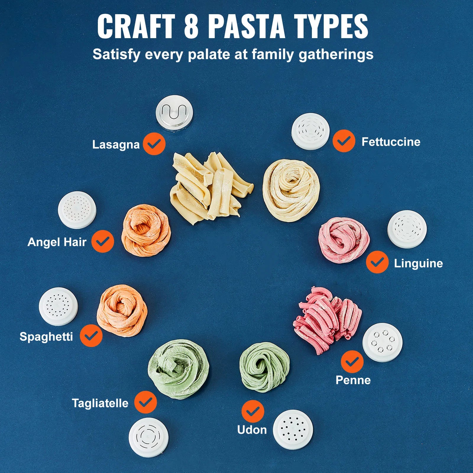 Automatic Electric Pasta Maker with 4 Modes & 500g Capacity