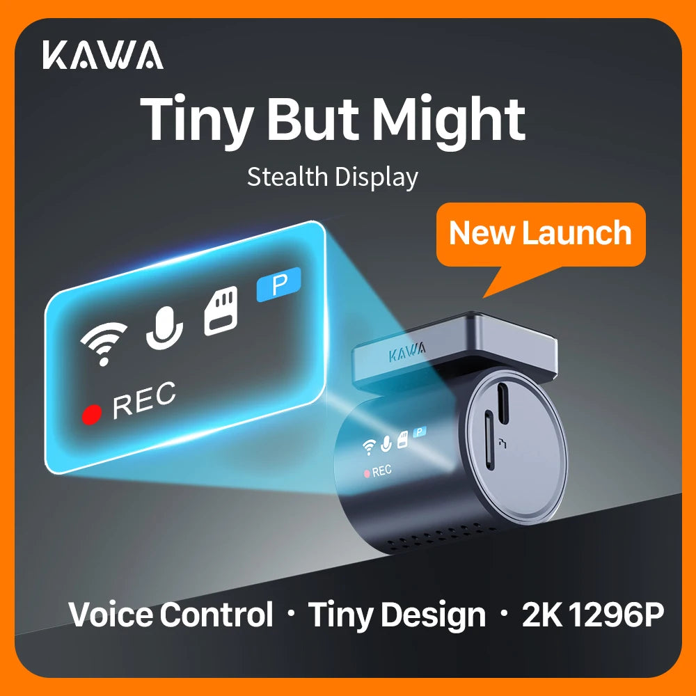 2K Mini Dash Cam with WiFi, Voice Control and Parking Monitor