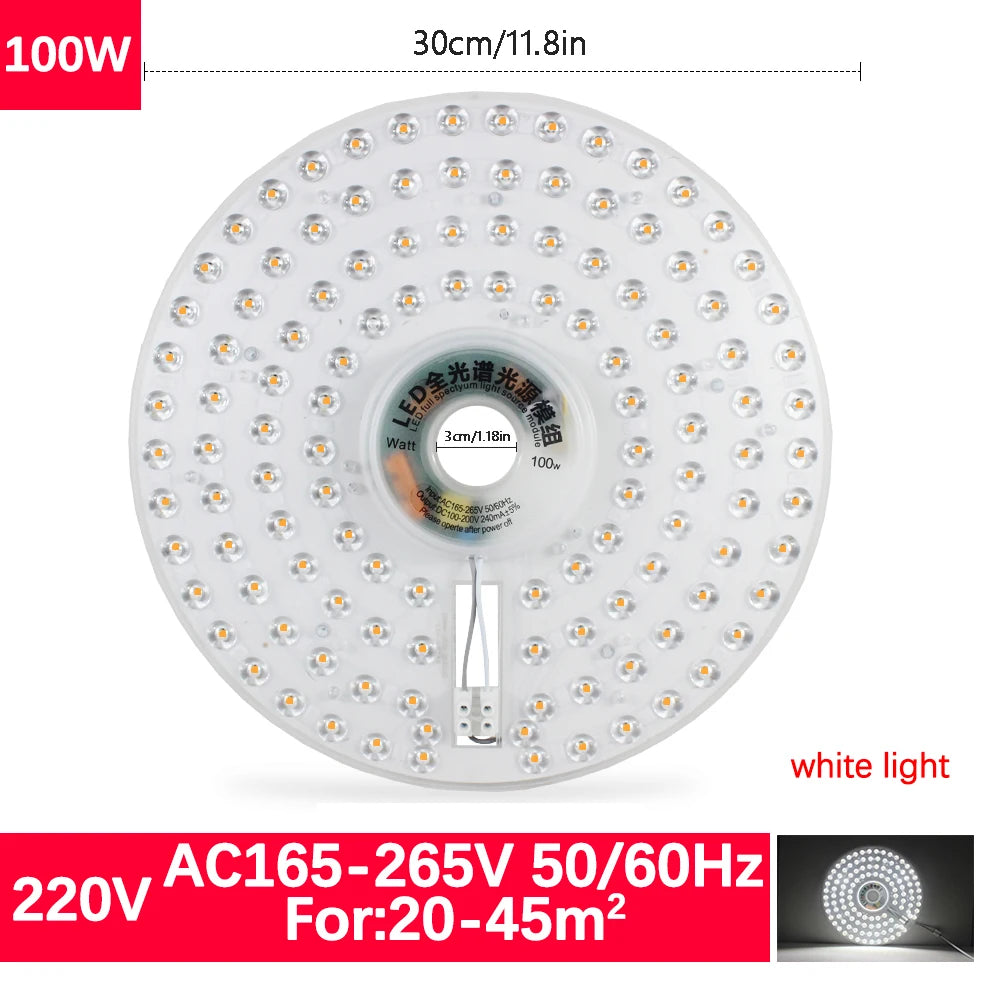 Módulo de substituição para luz de teto LED redonda