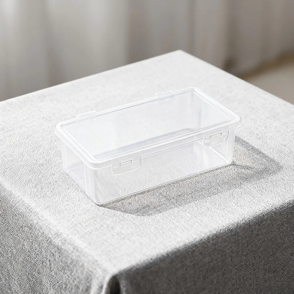 White Plastic Lidded Storage Box