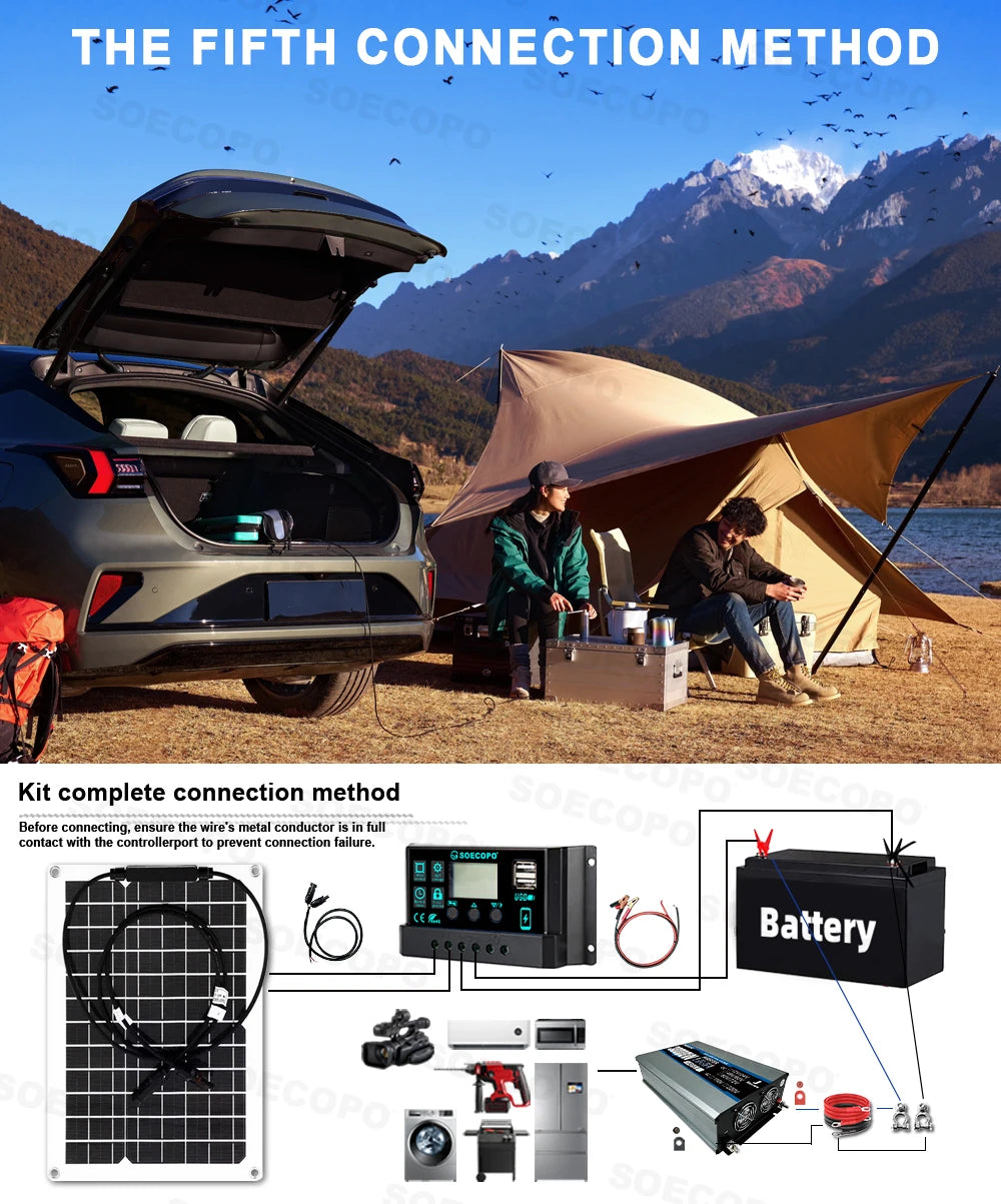 Off-Grid Solar Power Kit 2200W Inverter with 20W Panel