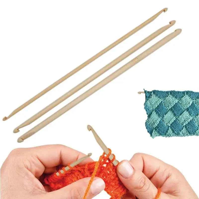Double-Ended Bamboo Tunisian Crochet Hooks