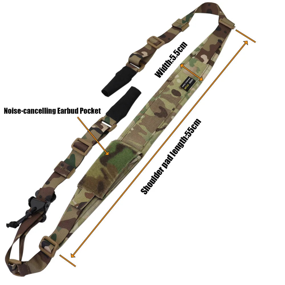 Sangle de fusil modulaire VULPO à 1 ou 2 points, nylon 500D