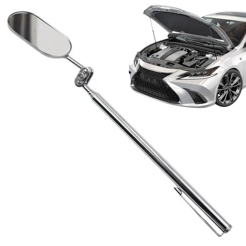 Telescopic Inspection Mirror with Adjustable Head
